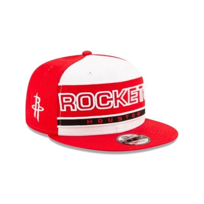 Red Houston Rockets Hat - New Era NBA Stripe 9FIFTY Snapback Caps USA7012489